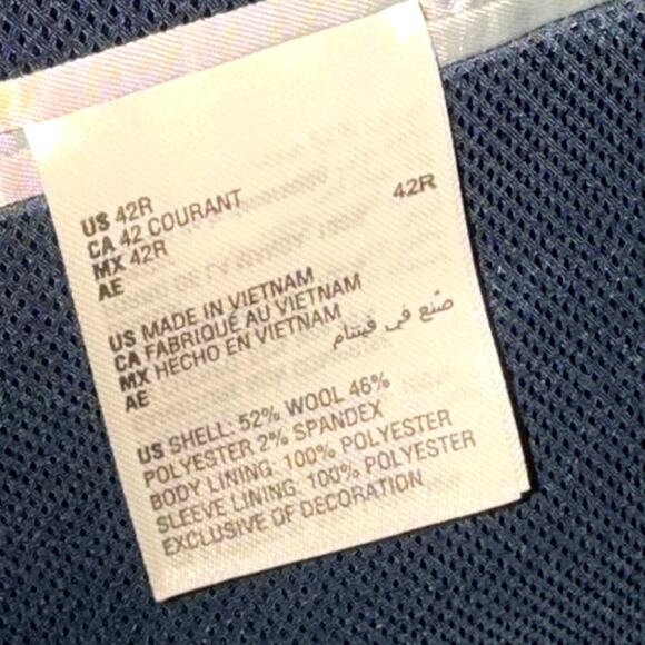 Bar III Suit Jacket Skinny Fit Wrinkle-Resistant Wool-Blend 42R Plaid Acess $475 - Picture 8 of 10